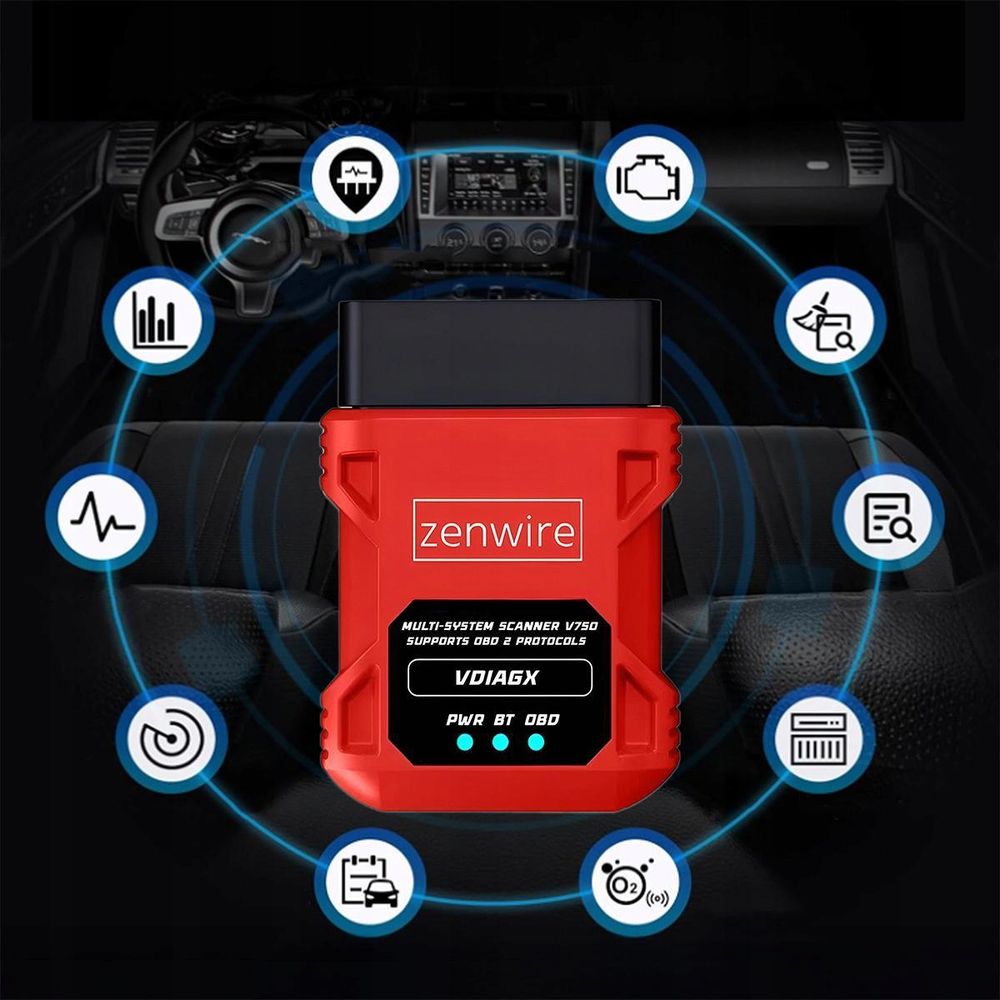 Interfaccia diagnostica - OBD2 Bluetooth - VDiagX V016 - Check Engine - Android iOS Windows