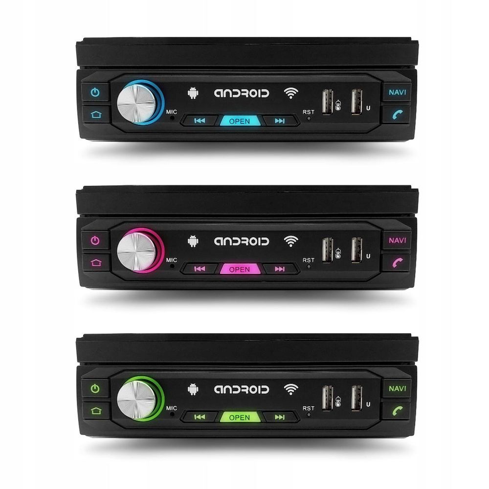 Radio Samochodowe 1DIN 7" GPS Android 2/32 GB Wysuwany Ekran Kamera WiFi