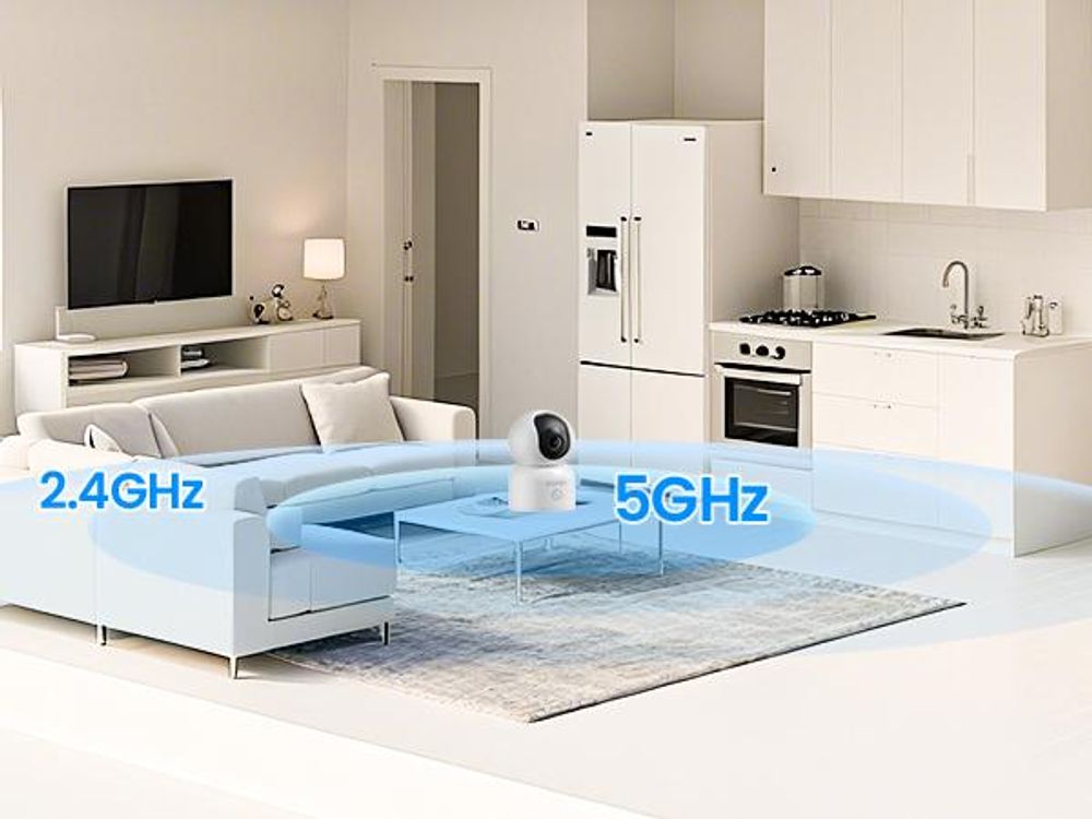 ZOSI 4K PTZ Überwachungskamera Innen WLAN mit 64GB Karte, 2,4/5Ghz WiFi, Personen-/Haustiererkennung & Verfolgung, One-Touch-Call, C518
