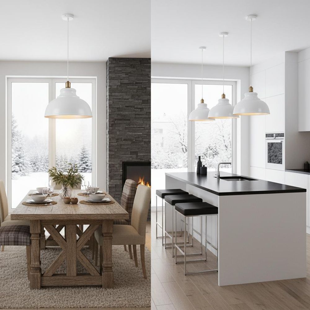MasterLED Pendelleuchte – 1-flammig Ø40 cm – Weiß Kupfer – E27 – pendelleuchte metall – pendelleuchte – FLARA