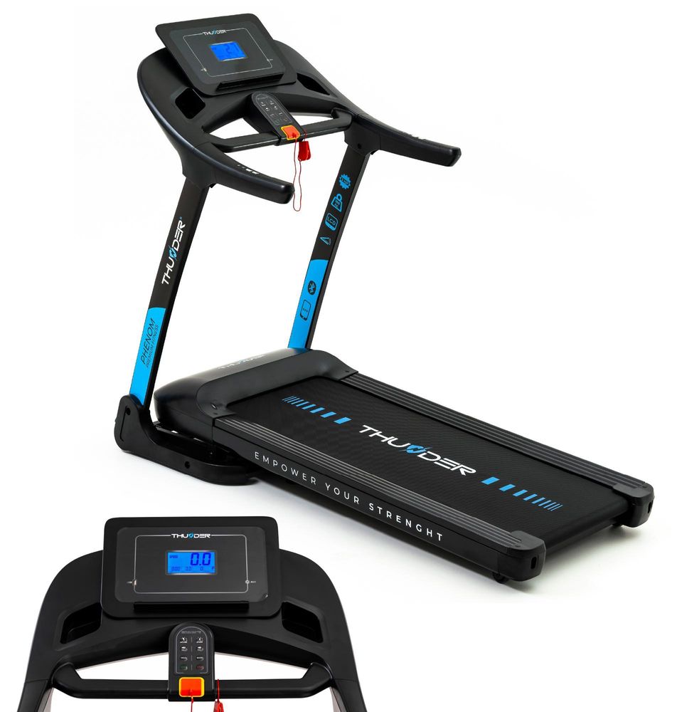 Tapis roulant Thunder PHENOM-S-BLACK 120x45cm 18km/h FitShow pieghevole LCD