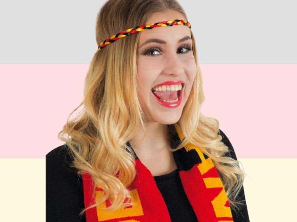 Haarband Fan, Deutschland, WM, EM, geflochtener Haarschmuck