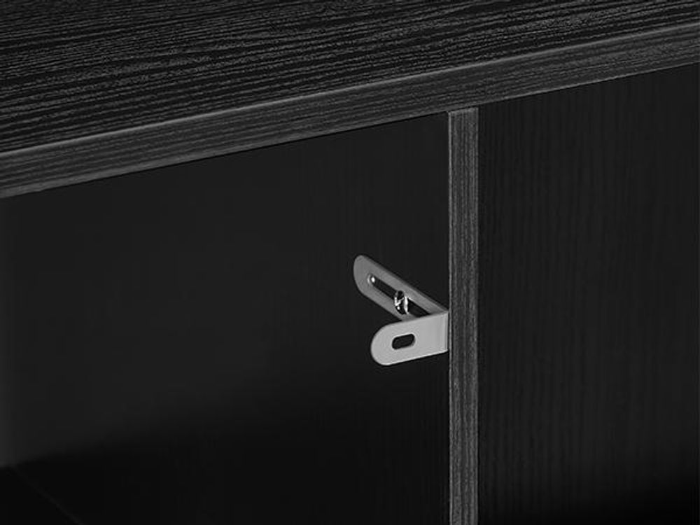 VASAGLE Weinschrank mit Beleuchtung, Sideboard mit LED, Küchenschrank für Weinflaschen, Barschrank mit Weinglashalter, geriffelte Glastür