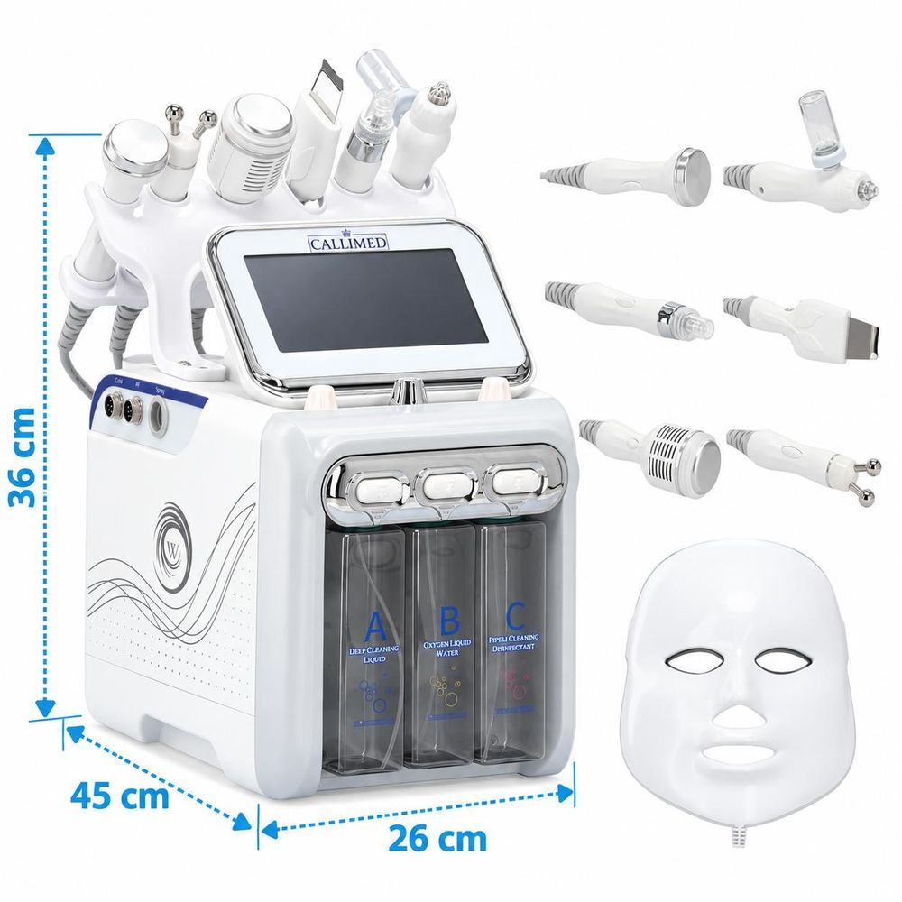 Hydradermabrasie 7-in-1 Schoonheidsapparaat - Waterstof Reiniging, Zuurstofinfusie, Cavitatie