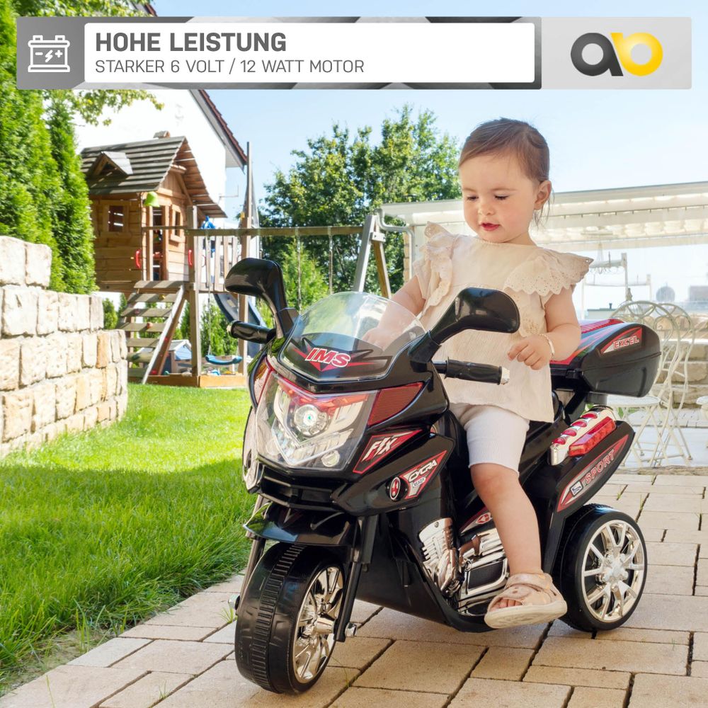 Actionbikes Motors Kindermotorrad | Elektro Dreirad - Kinderfahrzeug - Elektro Motorrad - Elektrofahrzeug - Spielzeugauto - Kinderroller - ab 3 Jahren