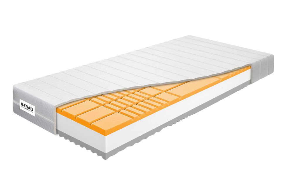 Pěnová matrace Benab Zero Medium 14 Matrace 70 x 200 cm H3 / H4 tvrdost 14 cm výška Pěnové matrace, PUR, 7 zón, Nopy, Antidekubitný