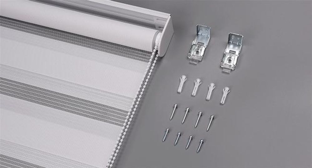 Victoria M. Premium Doppelrollo / Duo Rollo, 160 x 175 cm, weiß Premium Lichtdurchlässig und verdunkelnd mit Kettenzug Wand- o. Deckenmontage