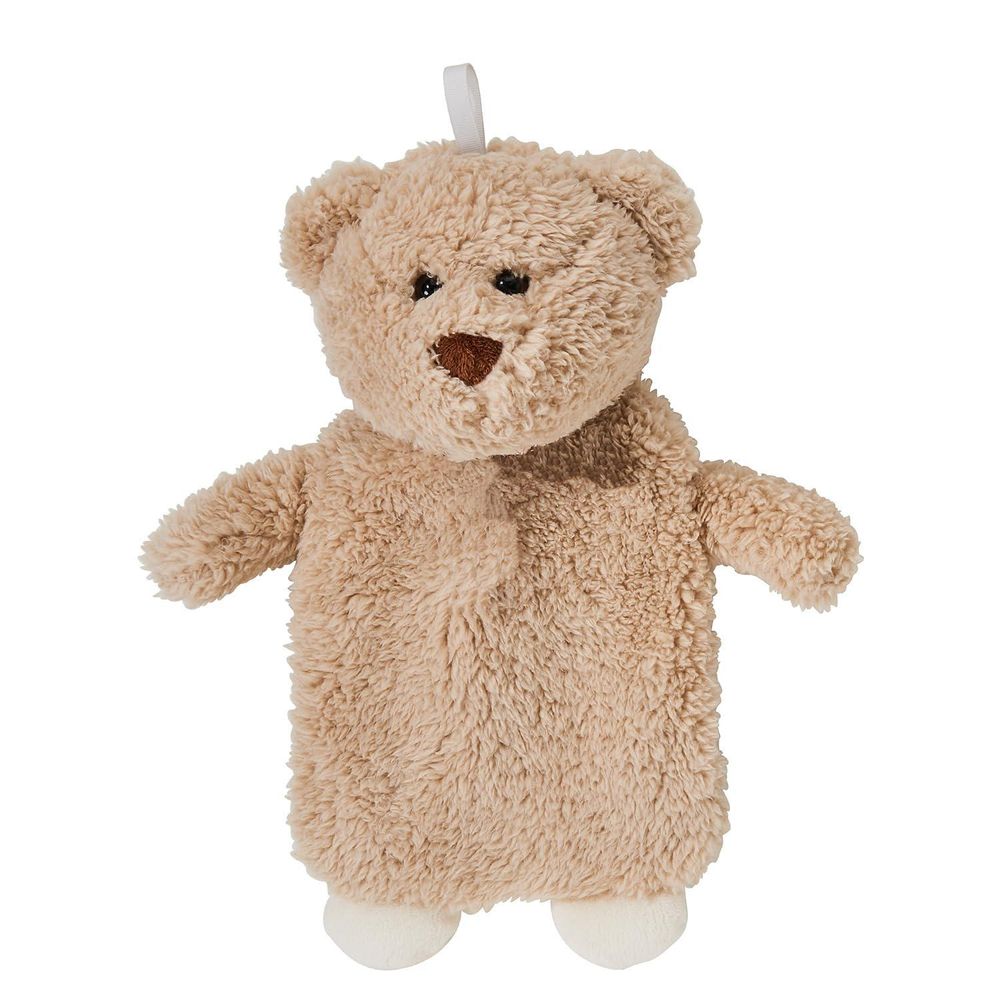 BELLY PAIN BANDITS Wärmflasche Teddy, Bettflasche mit Bezug | Beige, 1 L, kuschliges Bären Plüschtier Thermophor zum