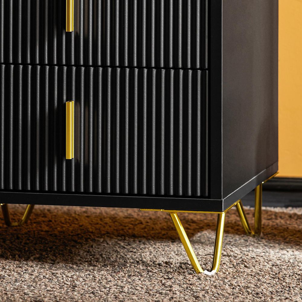 SoBuy Nachttisch schmaler Schrank mit 3 Schubladen, 63 cm ergonomische Höhe, für Schlafzimmer und Wohnzimmer, ideal für kleine Räume FBT115-L-SCH