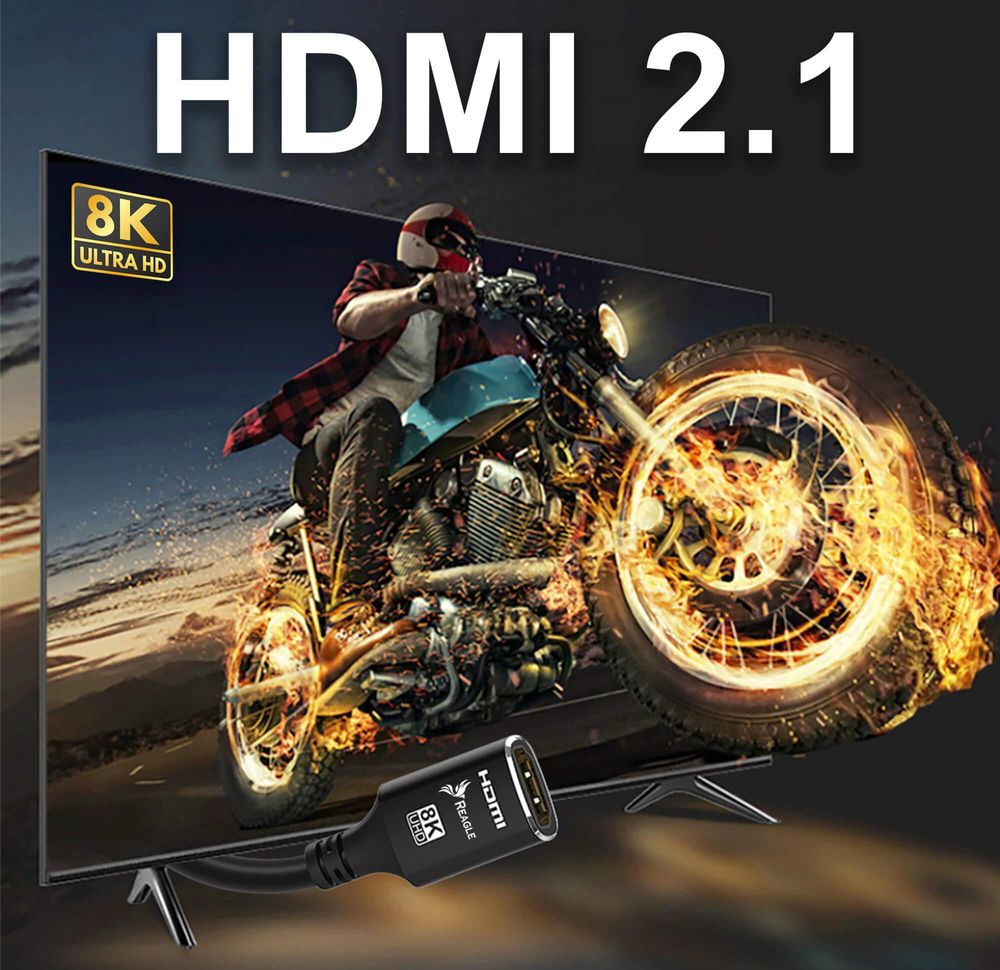 HDMI Verlängerungskabel HDMI 2.1 Stecker auf Buchse 4K 144Hz Reagle Kabel 1.5M