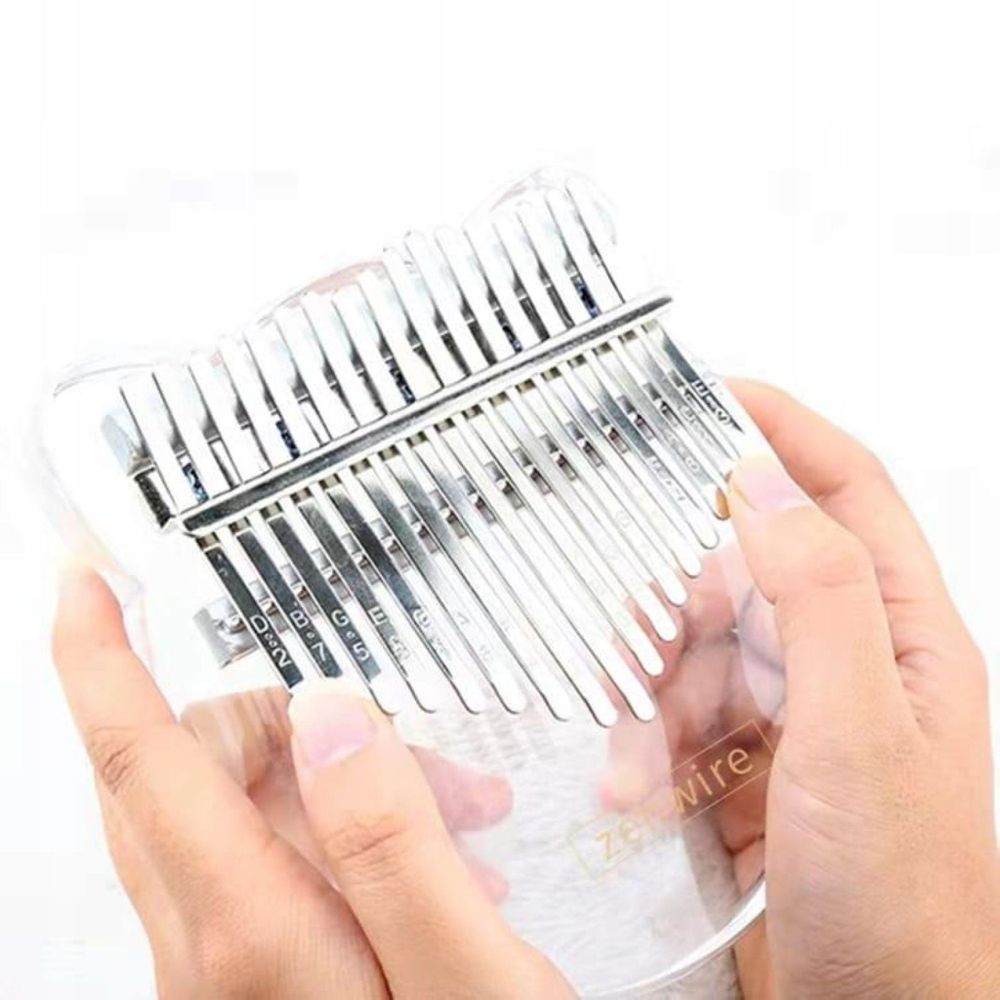 Kalimba - Afrikanisches Instrument - 17 Tasten - Acryl - Zanza Mbira - Daumenklavier