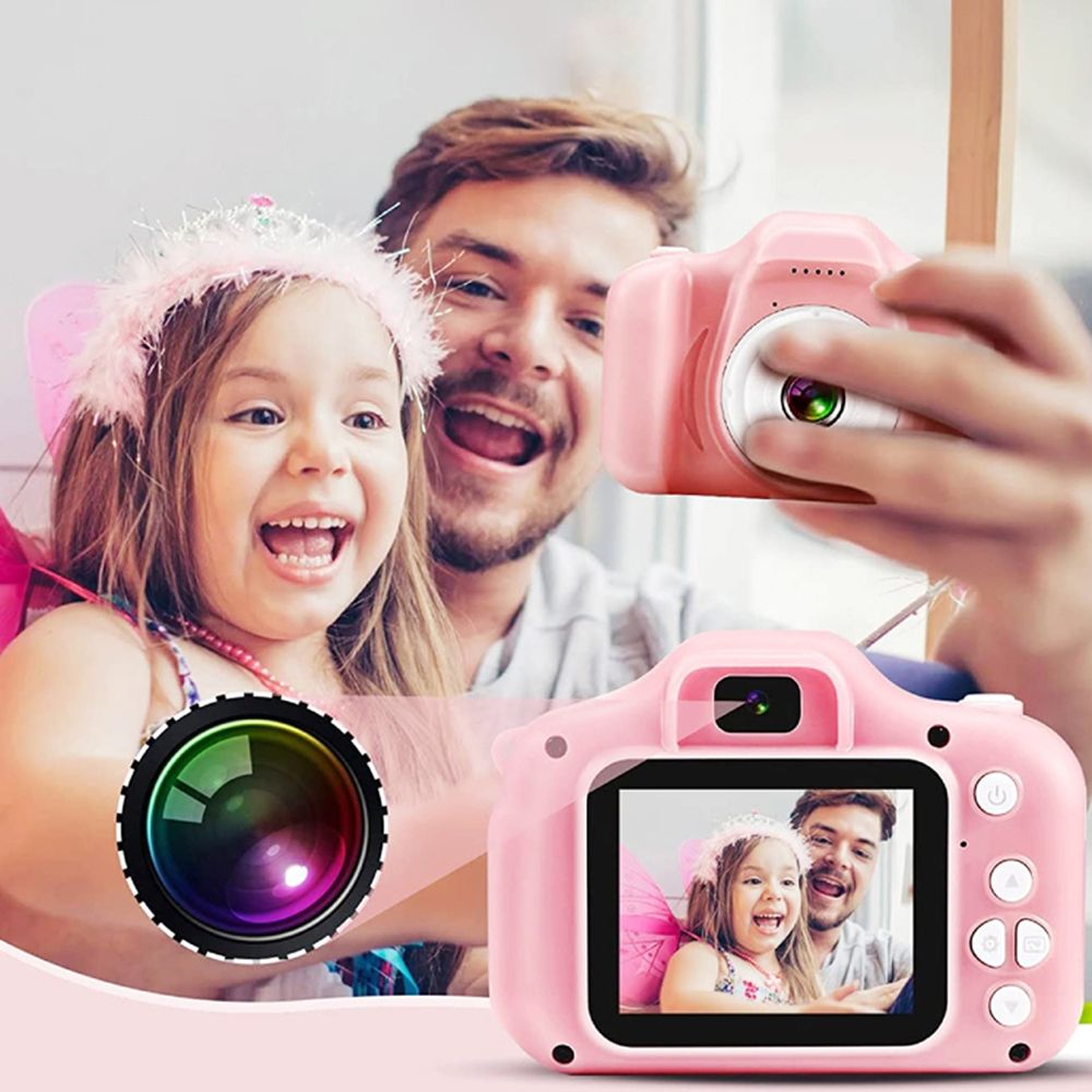 Kinderkamera HD Kids Kinder Digitalkamera Student Fotoapparat für 3-10 Jahre Selfie Video 2 Zoll LCD Bildschirm Geburtstag Geschenk 3MP 1080P Retoo