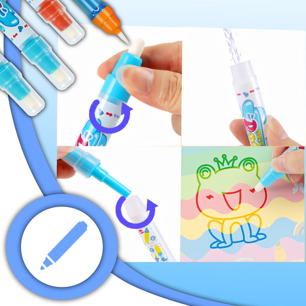 Malbücher Magic Wasser Doodle Matte XL 100x80cm 21-tlg satz, Wasserstiften, Wiederverwendbare Malmatte für Kinder, fleckenfreier Malspaß - Retoo