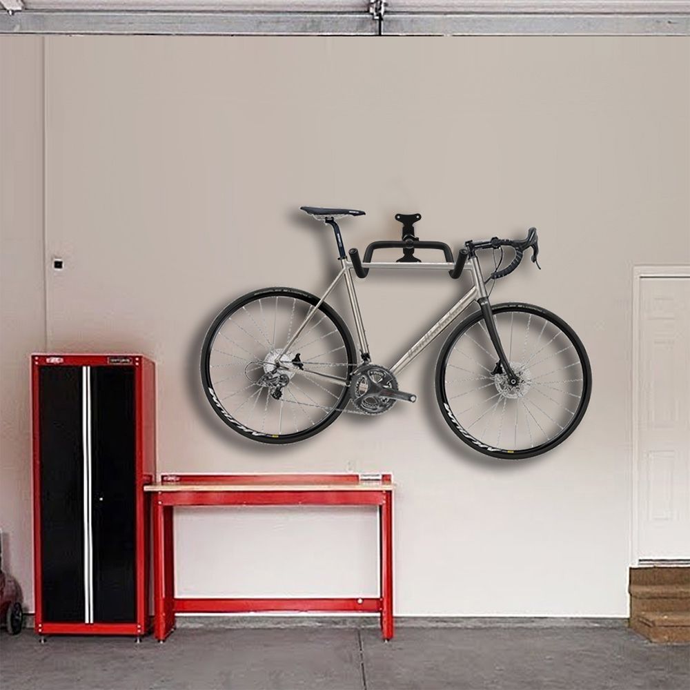 2x Maclean Fahrrad-Wandhalterung horizontal Stahl max. Belastung 30kg MC-431