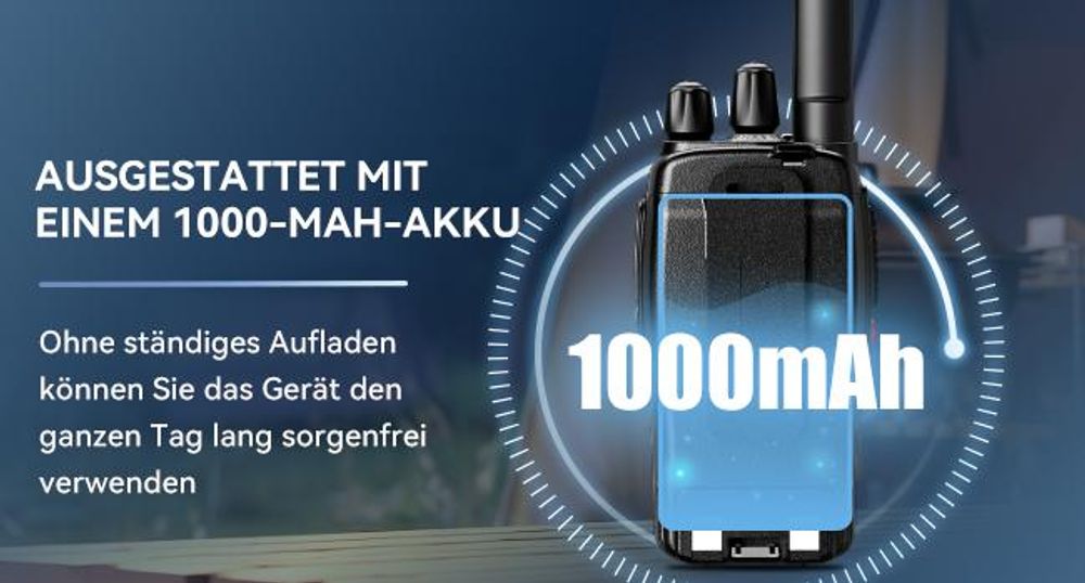 Retevis H777 Walkie Talkie, Funkgeräte Set PMR, mit Ladestation, Typ-C, Energiesparmodus, VOX, Ein tasten paarung, Geräuschunterdrückung, für Camping