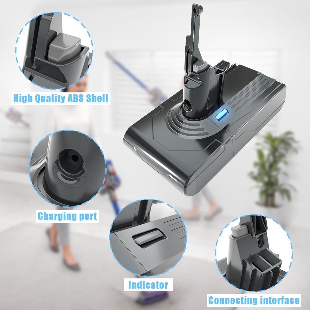 STANEW 21,6V, 4500mAh Li-ion Akku Ersatzakku für Dyson V8 SV10 Staubsauger, Ersatzakku für Dyson Akku V8 Absolute V8 Fluffy V8 Animal SV10, mit 2 Filtern