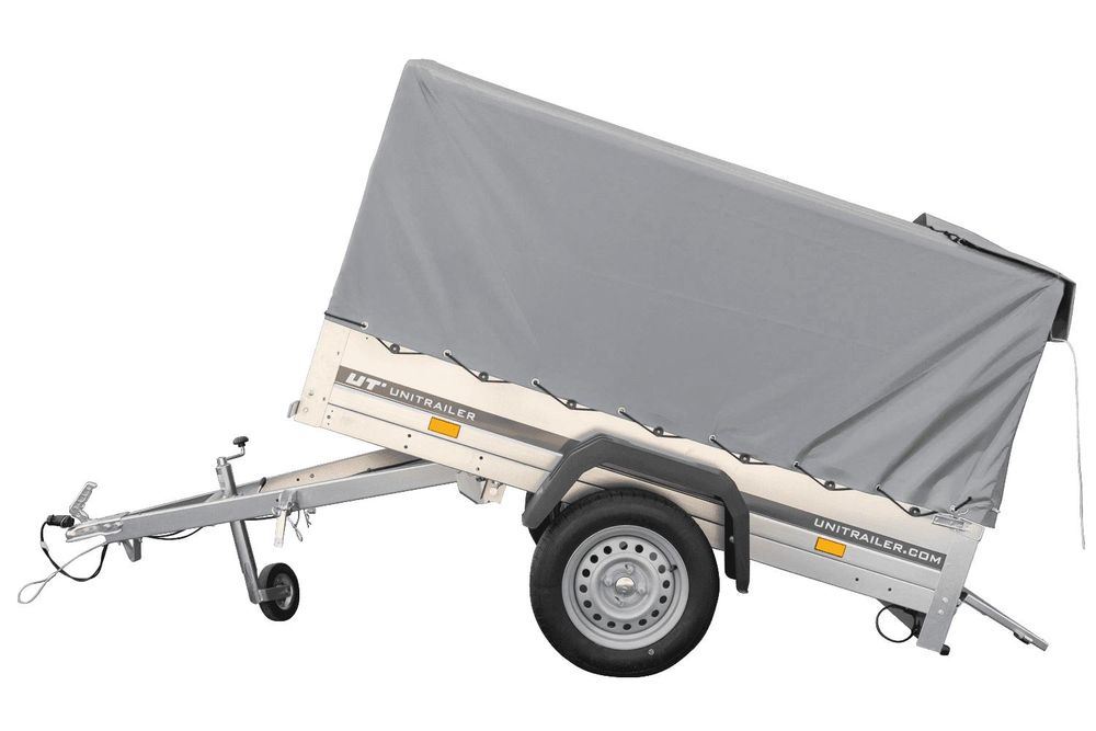 Tieflader Pkw Anhänger Garden Trailer 200 KIPP 200x106 cm 750 kg [mit Hochspriegel, Hochplane und Stützrad]