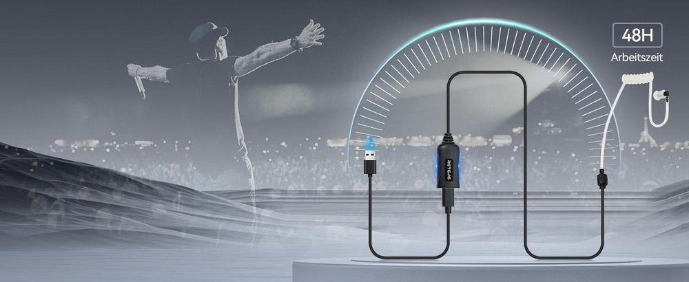 Retevis Aktive Geräuschunterdrückung Walkie-Talkie-Headset, 2-poliges Sicherheits-Headset, Schallschlauch Funkgerät Ohrhörer mit PTT