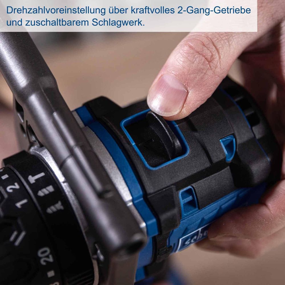 Das Bild zeigt den Schlagbohrschrauber in einer Detailaufnahme.