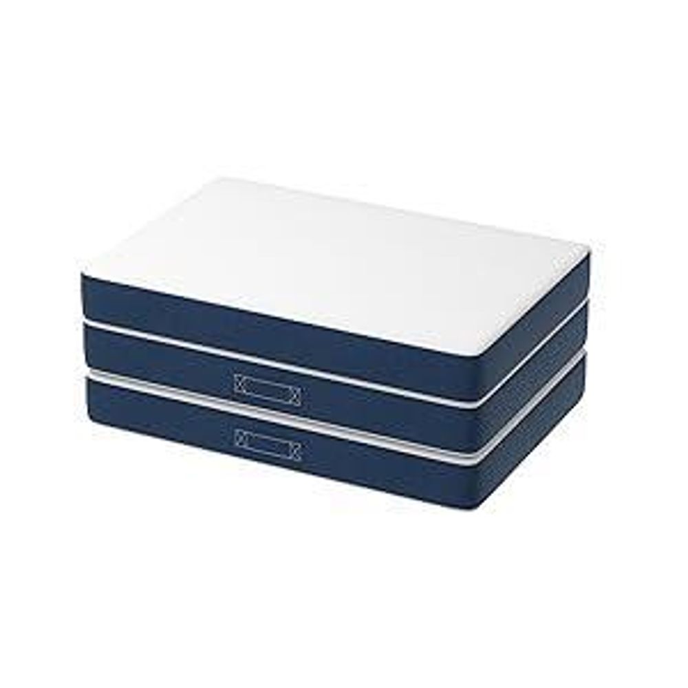 DEWINNER Matelas Pliant Triple, Matelas d'invité Polyvalent, 15cm Mousse épaisse, Housse Amovible et Lavable en Machine