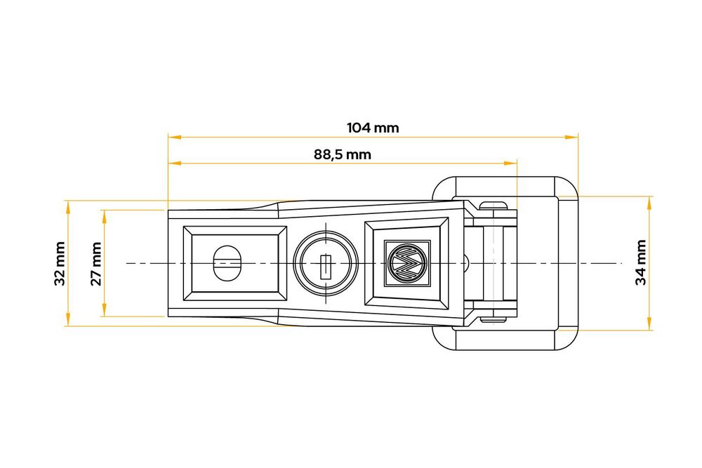 WINTERHOFF Bordwandverschluss BVS 60-1 2er-Set abschließbar 650 kg