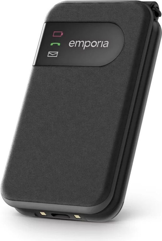Emporia SIMPLICITYglam, Klapphandy, Single SIM, 7,11 cm (2.8"), Bluetooth, 1300 mAh, Schwarz