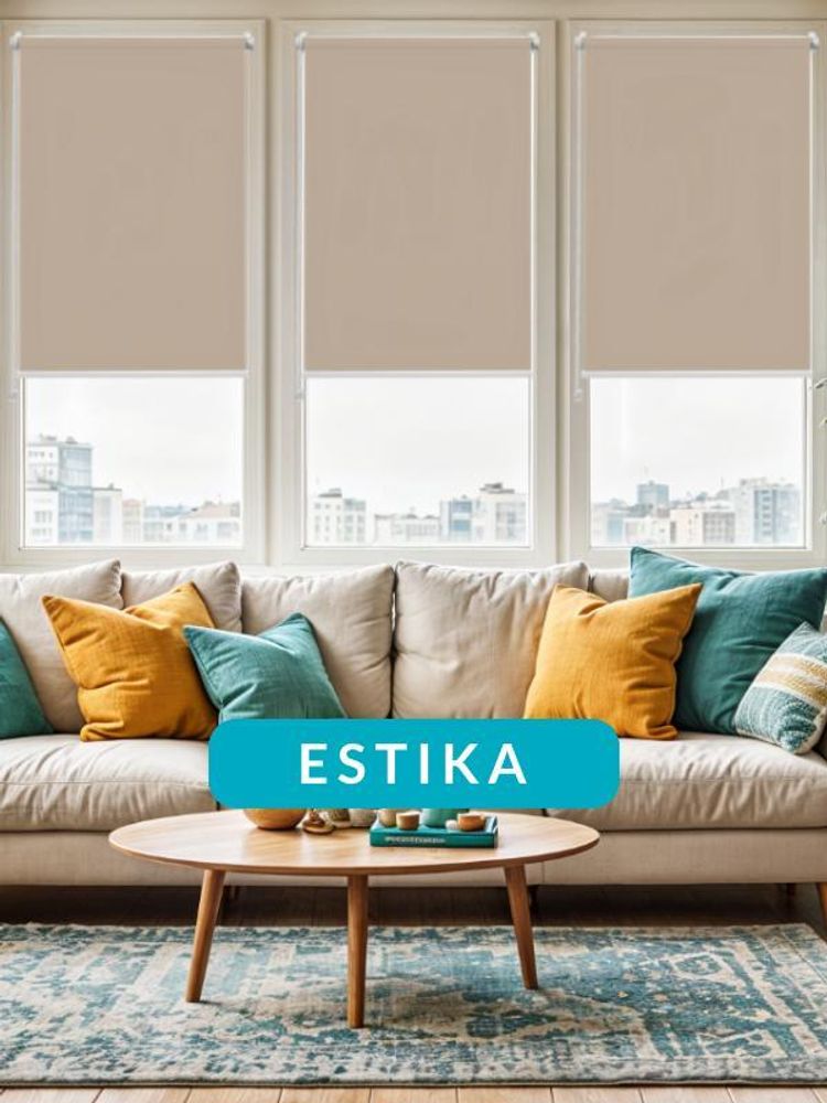 Estika Rollo ohne bohren - 80 x 150 cm - Weiß - Klemmfix Montage