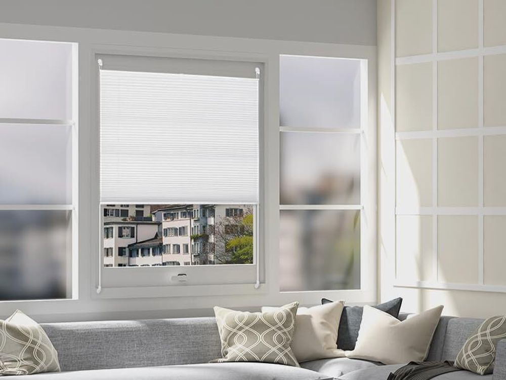WOLTU Plissee Klemmfix ohne Bohren Easyfix Weiß, 60x120 cm