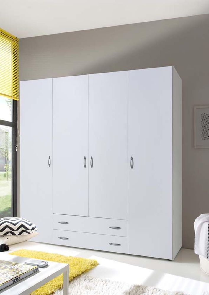Hamina Kleiderschrank – Drehtüren-Schrank mit viel Stauraum und Schubkästen