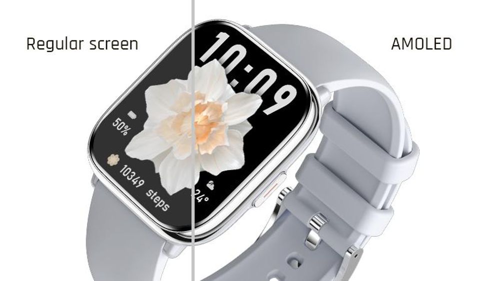 Smartwatch Myphone Watch Pastel Silver – Smartwatch Mit Anrufffunktion Und Amoled-Display