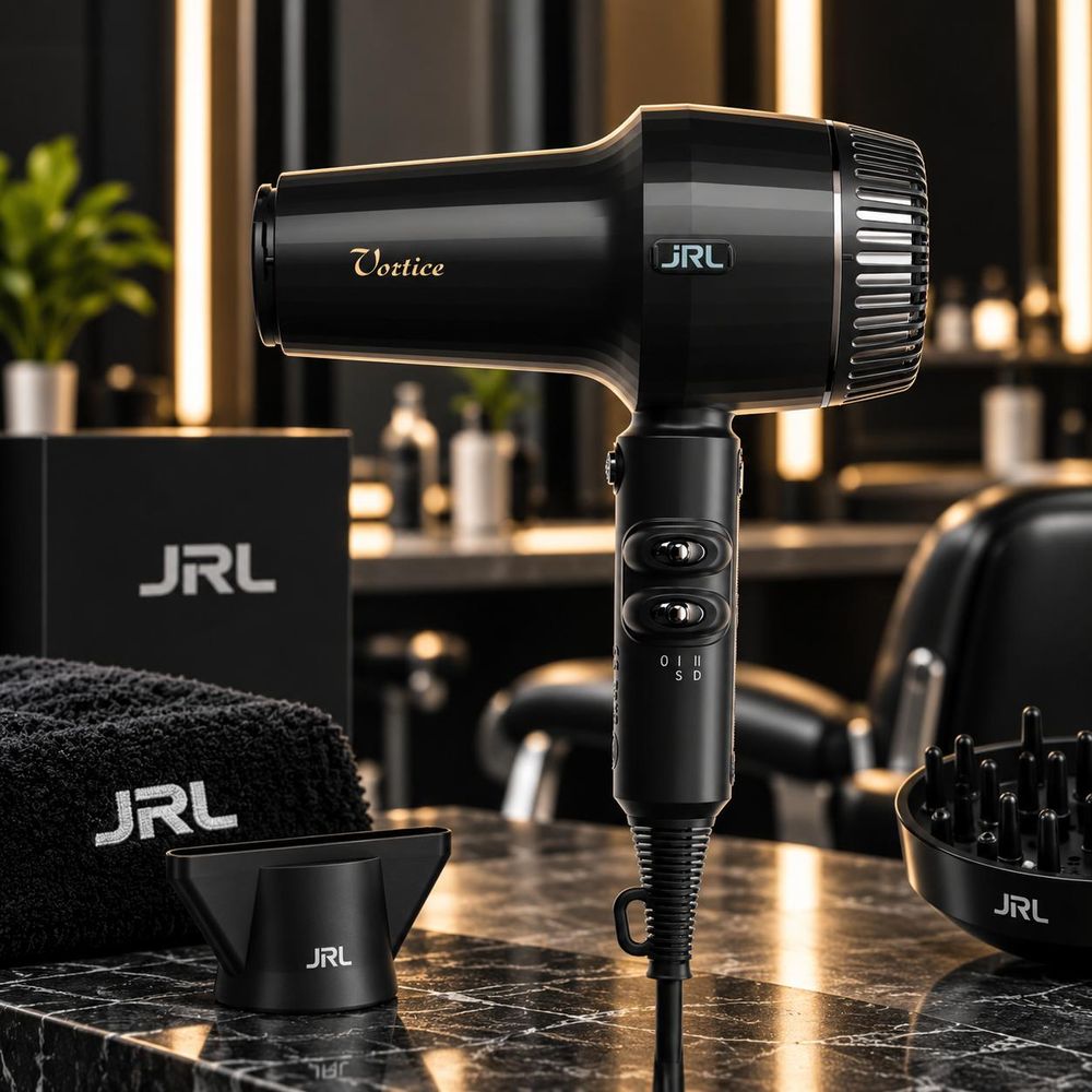 JRL Vortice Ultralight Haartrockner Schwarz für professionelles Trocknen und Styling