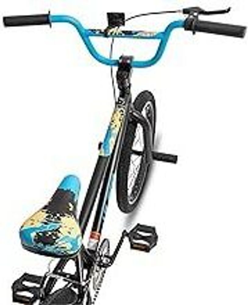 HILAND Freestyle 24 Zoll BMX, Kinderfahrrad mit 2 Stahl Pegs, Freilauf, Jugendliche für Jungen und Mädchen ab 7 8 9 10 Jahre, Bunt