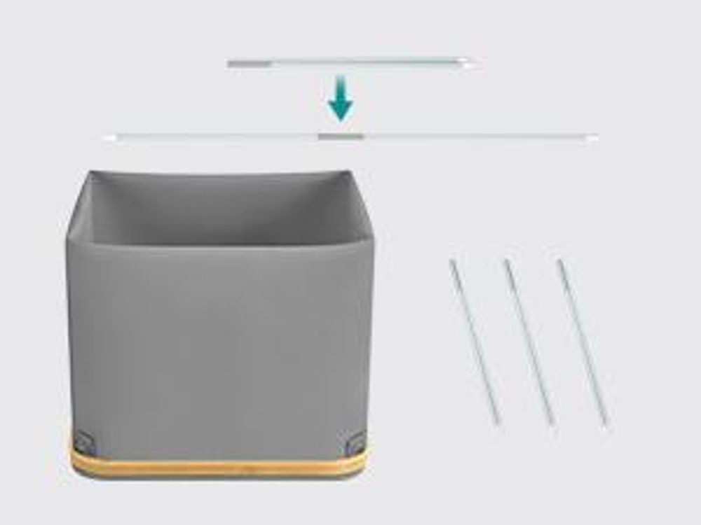 SONGMICS Wäschekorb mit Deckel, 65 L, herausnehmbarer Wäschesack,Griffe aus Bambus