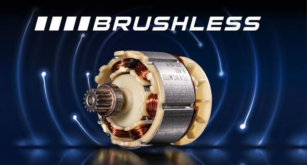 Das Bild zeigt einen Brushless (bürstenlosen) Motor.