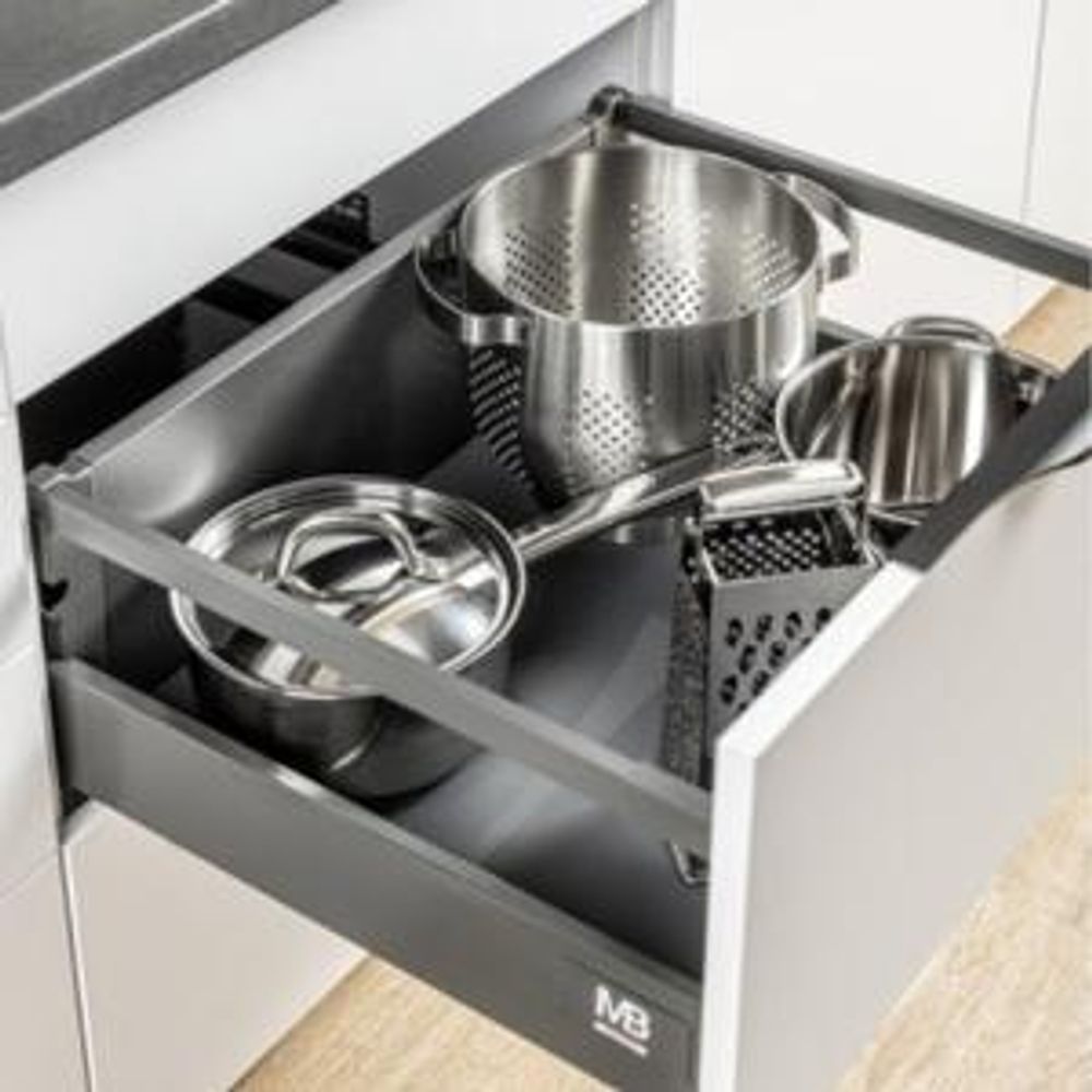 GTV - 1 Rolle 48cm x 150 cm Antirutschmatte Schubladenmatte Küchenschrankmatte Einlegematte Rutschhemmende Noppenmatte Kunststoff Schubladeneinlage Kühlschrank matten (Anthrazit)