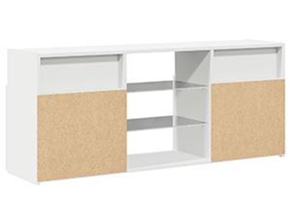 vidaXL TV-Schrank mit LED-Leuchten Weiß 120x30x50 cm