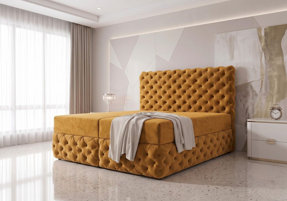 Harmonie und Eleganz – rundum gesteppter Bettrahmen