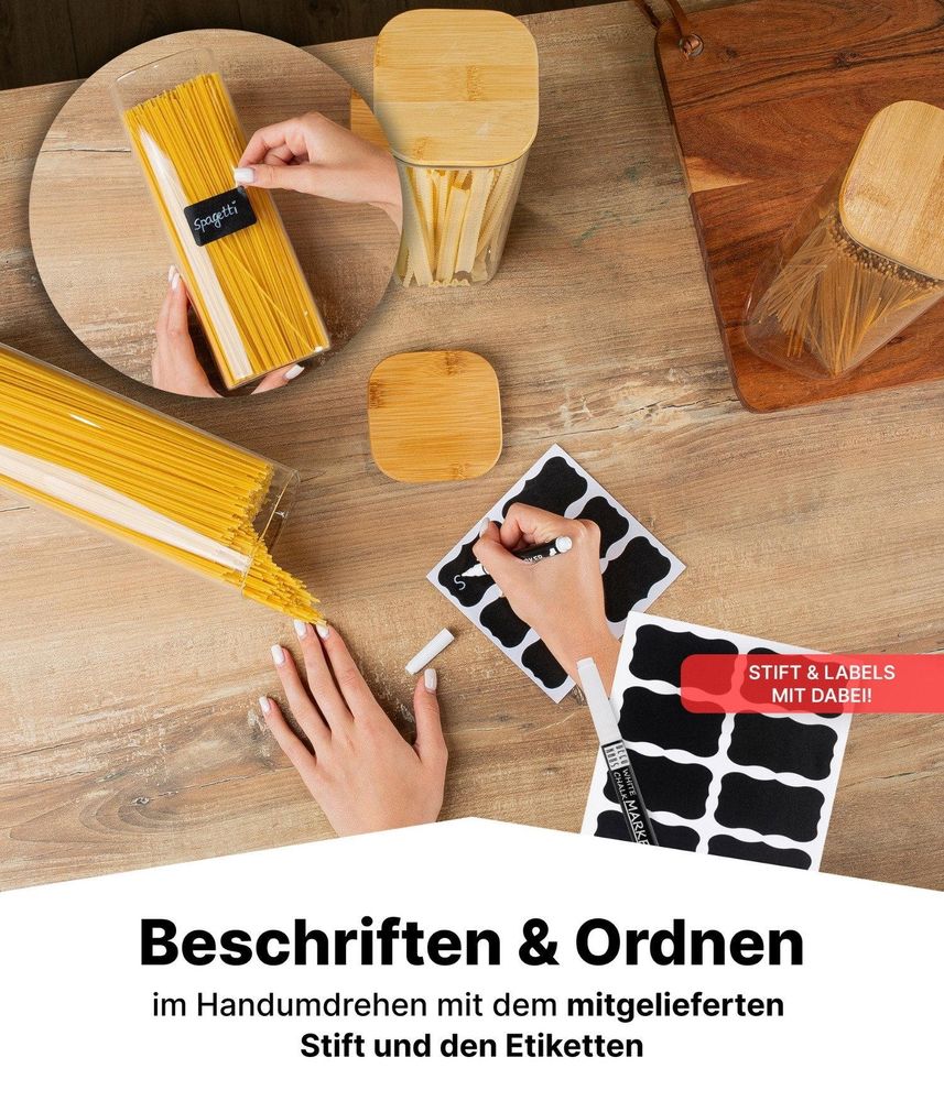 Inklusive Etiketten für perfekte Übersicht
