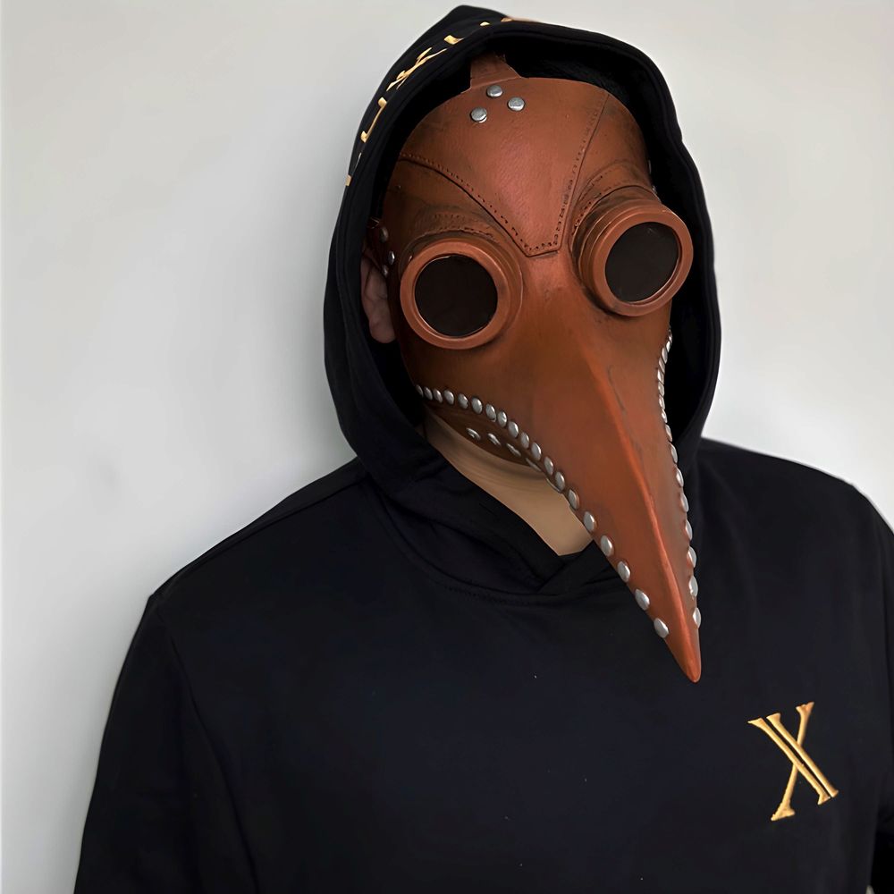 Schnabelmaske Pestmaske Rabenmaske Pest Doktor Maske Plague Doctor Steampunk Gothic Kopfmaske Requisiten Scary Arzt Cosplay Halloween Kostüm Retoo