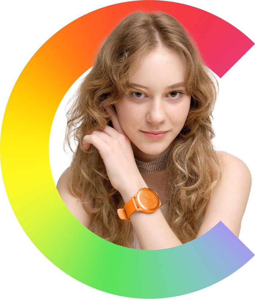 Forever Colorum CW-300 Smartwatch Tracker Wodoodporny IP68 Wielofunkcyjna bransoletka Zegarek Bluetooth sterowanie muzyką dla Android iOS Pomarańczowy