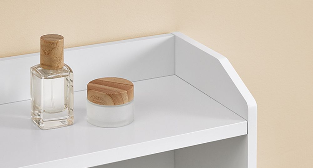VASAGLE Badezimmerschrank, Badschrank mit 2 Türen, 2 verstellbare Eingeböden, 30 x 60 x 100 cm, Schrank für Esszimmer, Küche, Wohnzimmer