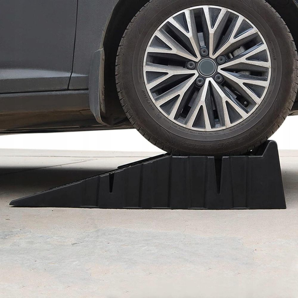 LUXTOM | Kunststoff Auffahrrampe, 2 Stück, Tragkraft 3000kg, 90x31x17, Auffahrböcke, Rampe, Verladerampe, Autorampe, Kunststofframpe