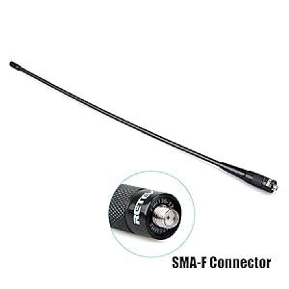 Retevis RHD771 Walkie Talkie Antenne SMAF Elite-Antenne 15,4-Zoll-Dualband UHF/VHF Kompatibel mit Funkgerät Retevis RT7 RT5 RT5R Baofeng BF-888S UV-5R UV-5RA UV-5RB UV-5RC Radio Antenne (2er)