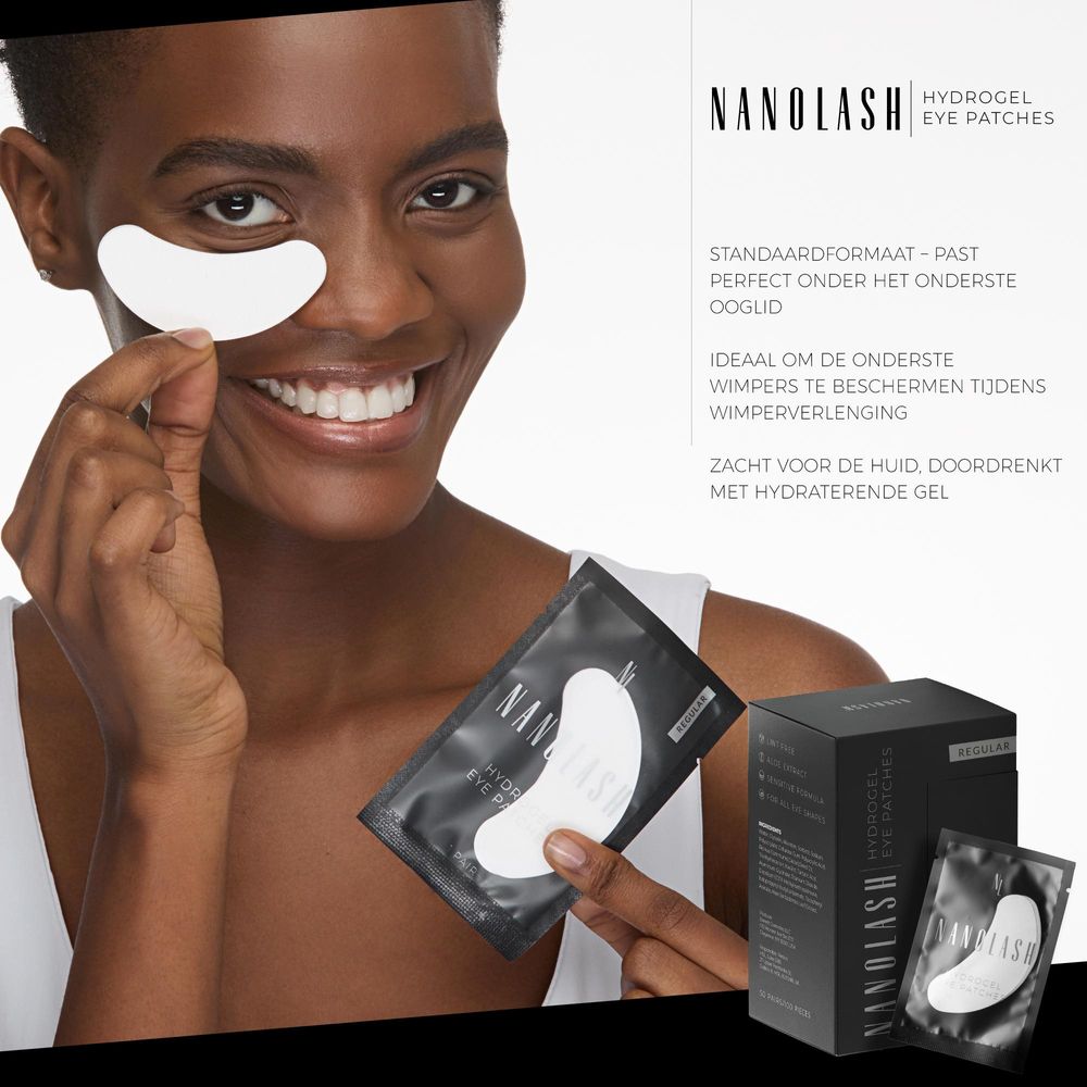 Hydrogelpads voor wimperextensions Nanolash 50 paar - oogpads voor wimperverlenging, gel-oogpads voor verlenging