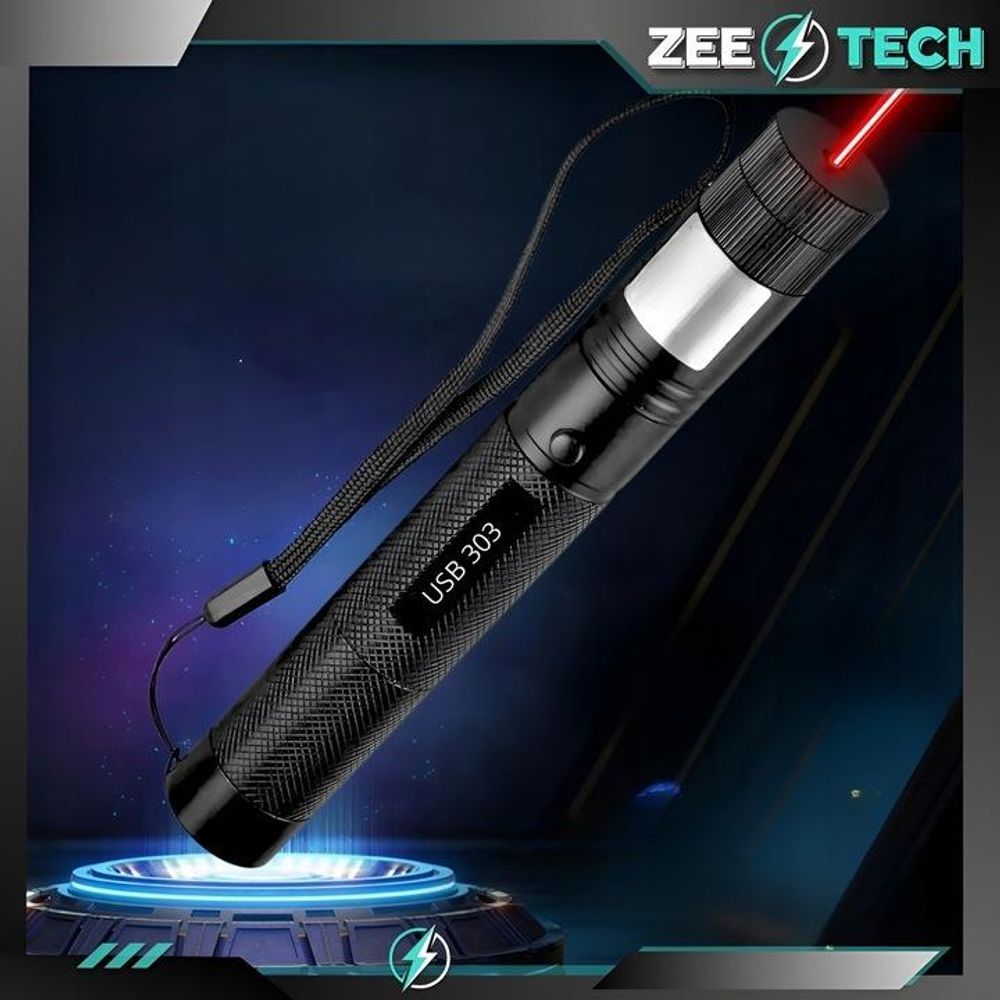 Laserzeiger Rot Usb Starker Pointer Grosse Reichweite Akku