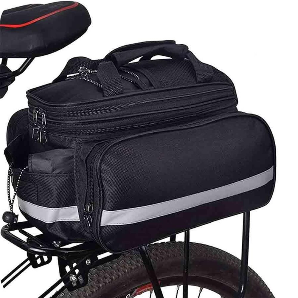 MUNDO® Doppelte Fahrradtasche für Gepäckträger - 25L Volumen - Wasserfest und Reflektierend - Gepäckträgertasche Fahrradtaschen Satteltaschen