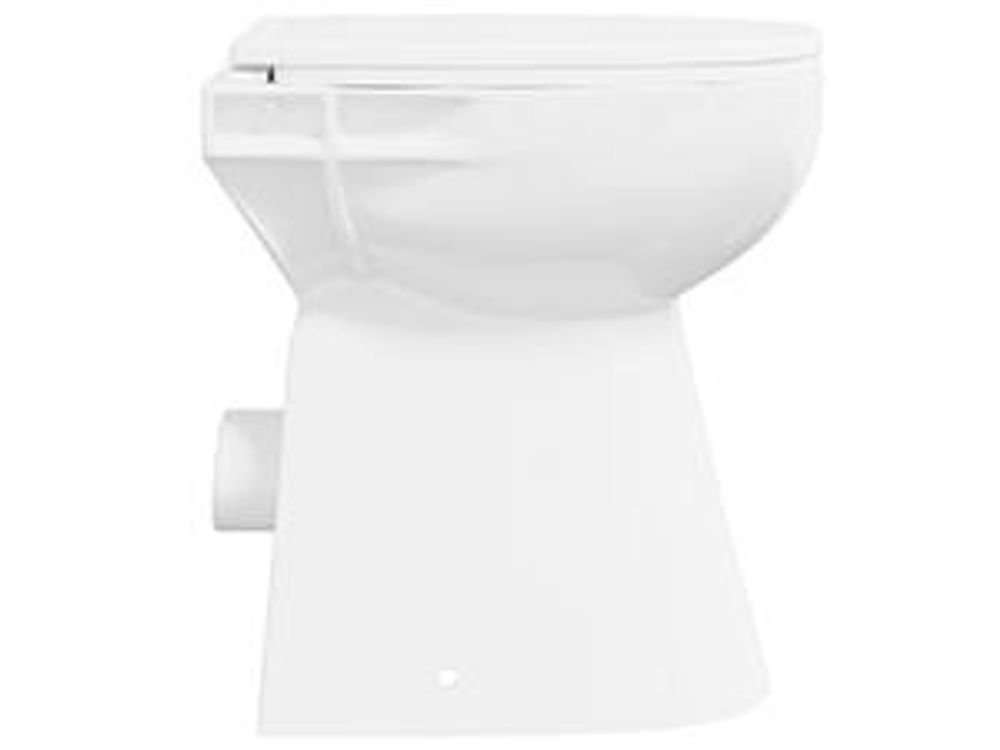 vidaXL WC senza brida 7 cm altezza extra soft-close in Vetroceramica Bianco