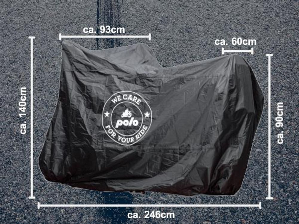 POLO Outdoor Abdeckplane 246x120x93cm Wasserdicht für Motorrad