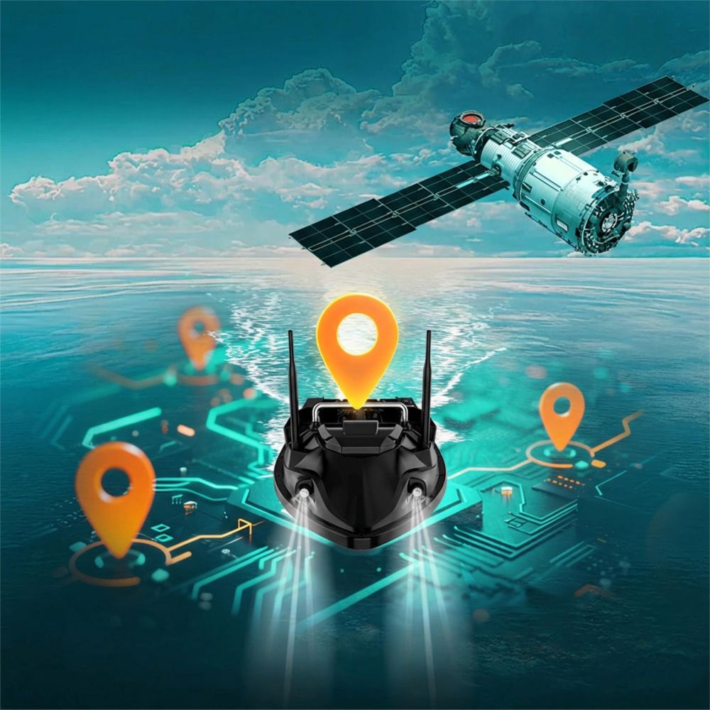 Łódka Zanętowa GOMEDIA V803 GPS 4 Podajniki 3kg Pilot 500m 15km/h 2 Baterie
