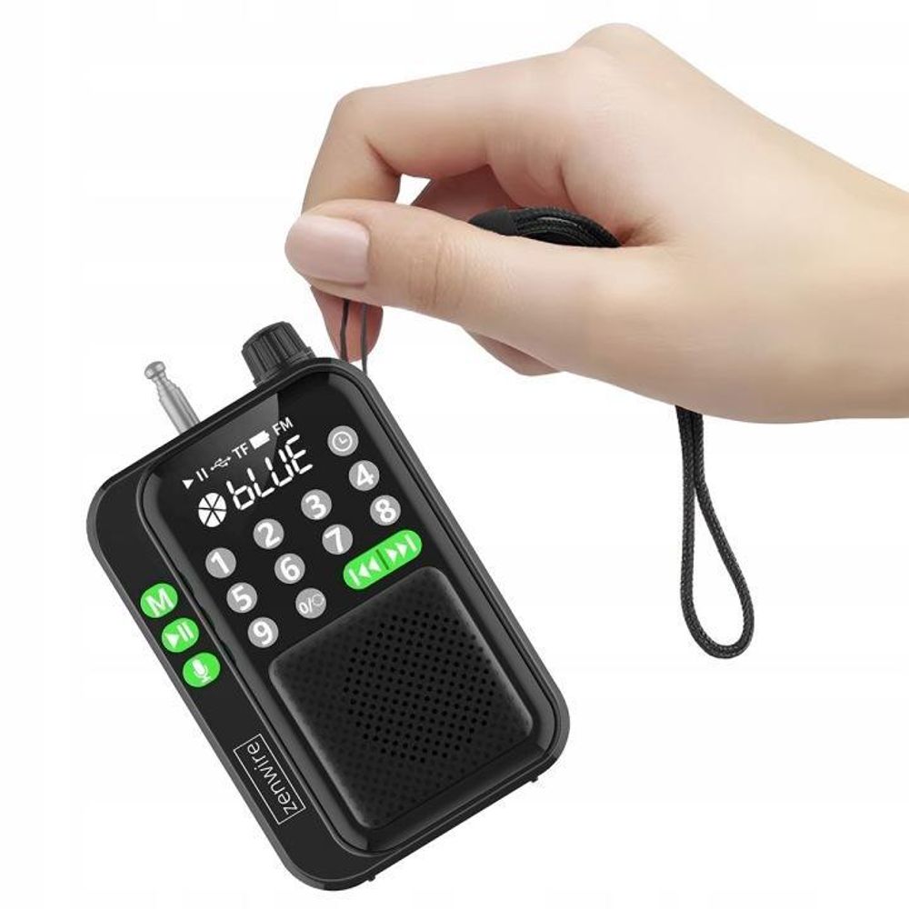 Mini FM rádio, kapesní rádio, Bluetooth, přenosné rádio, rádio na stavbu, zenwire